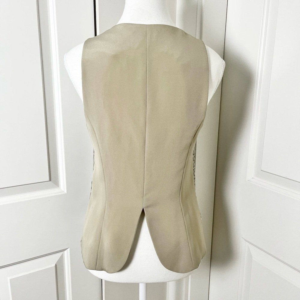Giorgio Armani Beige Sequin Grid Tank Top - Picture 8 of 12